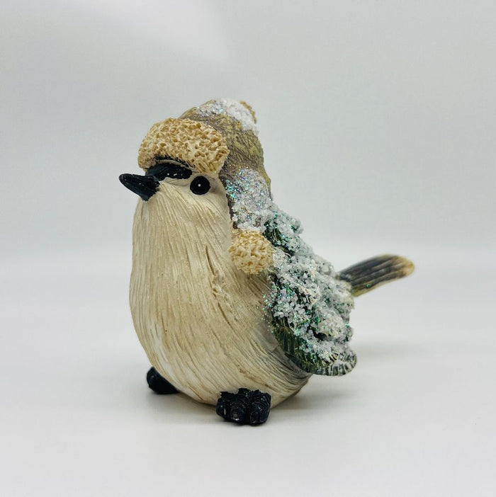Chickadee Resin Winter Bird Figurine 6"
