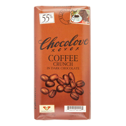 Chocolove Dark Chocolate Coffee Crunch Bars - 12ct