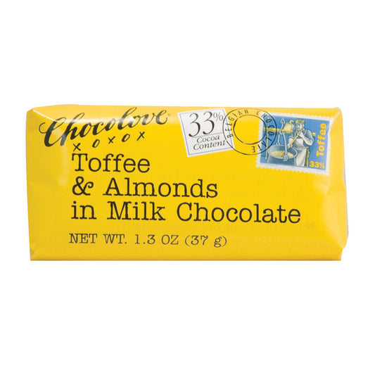 Chocolove Milk Chocolate Toffee and Almond Mini Bars - 12ct