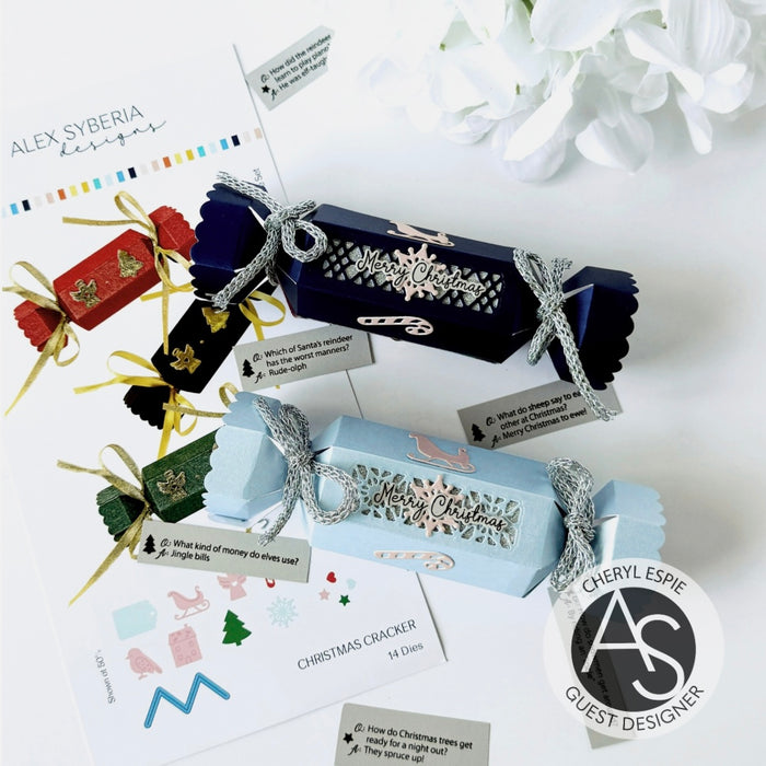 Christmas Cracker Die & Christmas Jokes Stamp Bundle