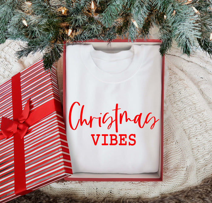 Christmas Vibes crewneck sweatshirt, product photo 3