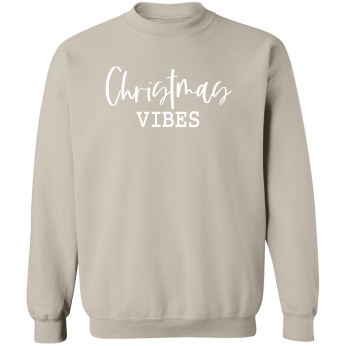 Christmas Vibes crewneck sweatshirt in Sand
