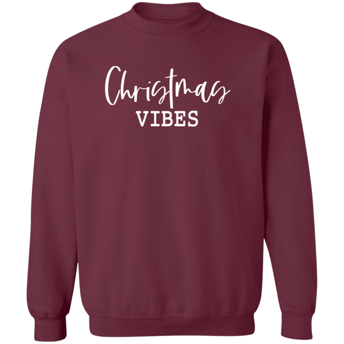Christmas Vibes crewneck sweatshirt in Maroon