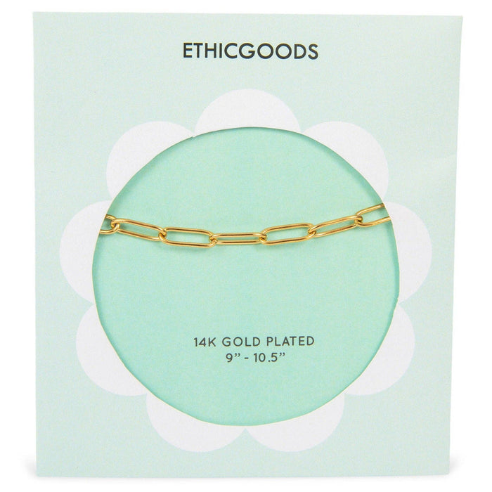 Classic Gold Anklet - Paperclip Chain