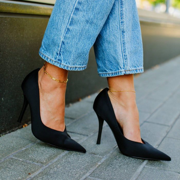 Classic Gold Anklet - Paperclip Chain