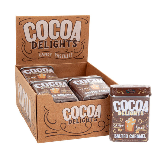 Cocoa Delights Salted Caramel Chocolate Tins - 12 Count