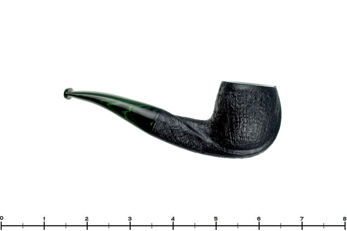 Blue Room Briars is proud to present this Colin Rigsby Pipe 1/4 Bent Black Blast Twisted Apple with Brindle