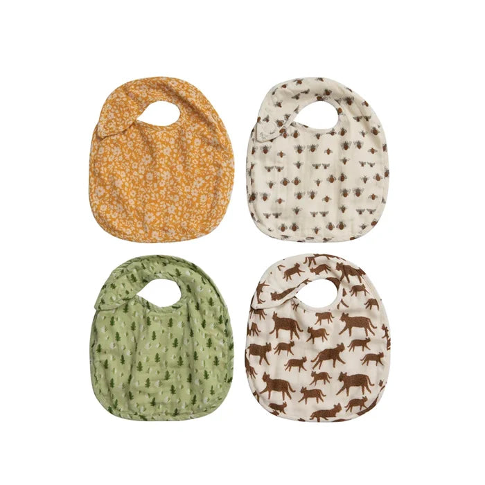 Cotton Baby Bib with Pattern
