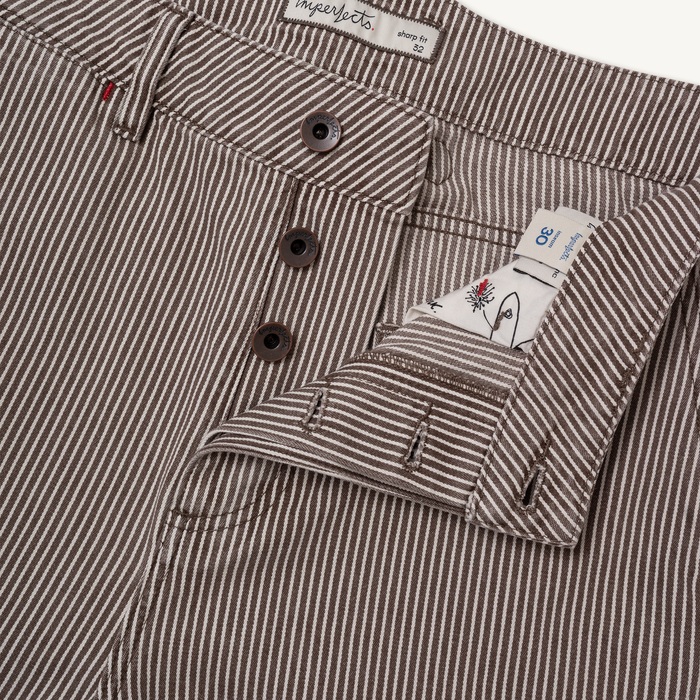 Courier Pant Sharp Fit in Coyote Hickory Stripe