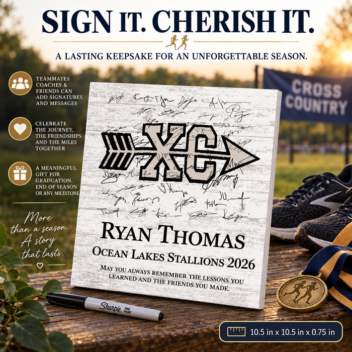 Cross Country Plaque - Signable