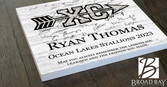 Cross Country Runner Plaque Recognition Award Personalized Senior Season End Gift or MVP - Broad Bay Personalized Gifts Shipped Fast