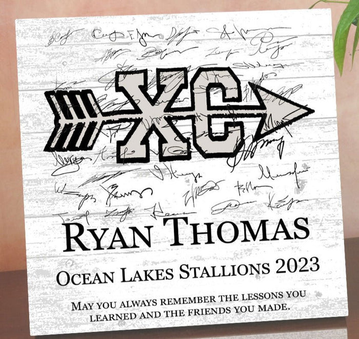 Cross Country Runner Plaque Recognition Award Personalized Senior Season End Gift or MVP - Broad Bay Personalized Gifts Shipped Fast