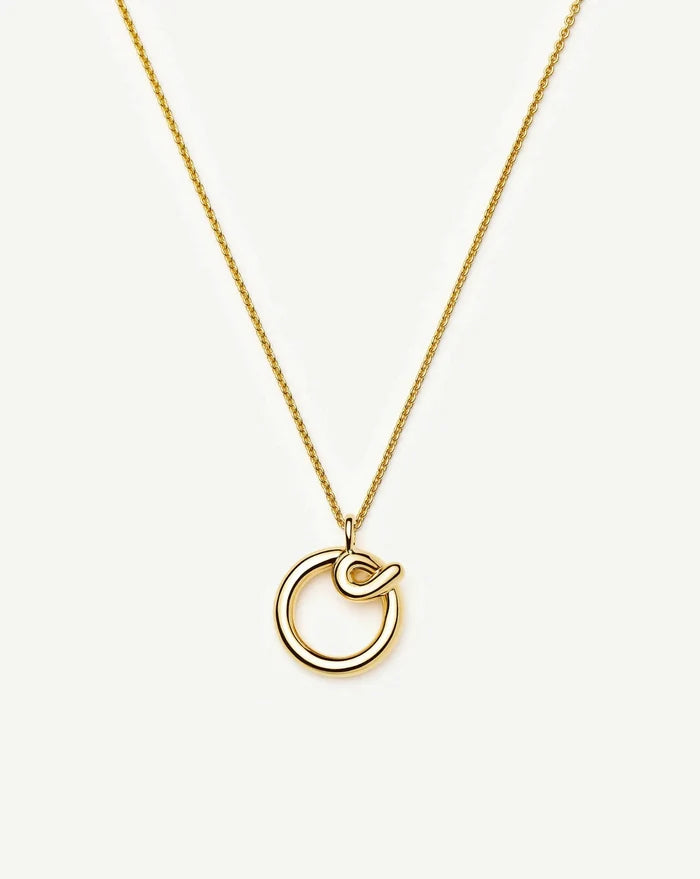 Curly Molten Initial Pendant Necklace - O | 18k Gold Vermeil Necklaces Missoma