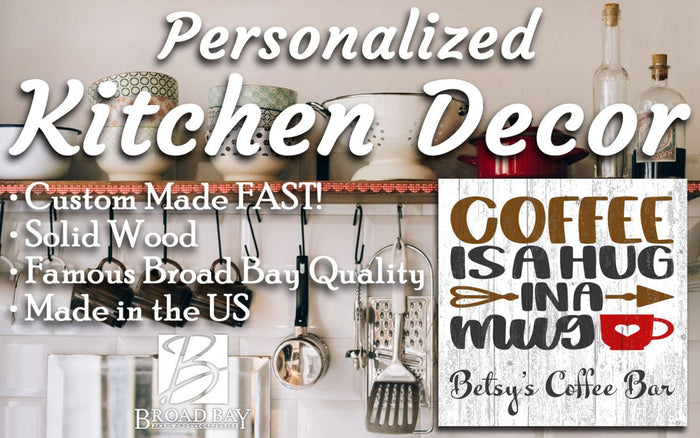 Custom Coffee Signs - Broad Bay Personalized Gifts Shipped Fast