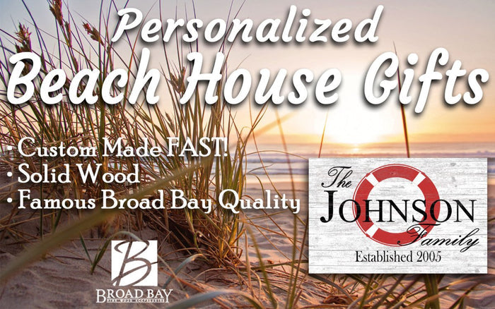 Custom Lake House Sign for Beach Home or Pool Area Name & Established Date - Broad Bay Personalized Gifts Shipped Fast