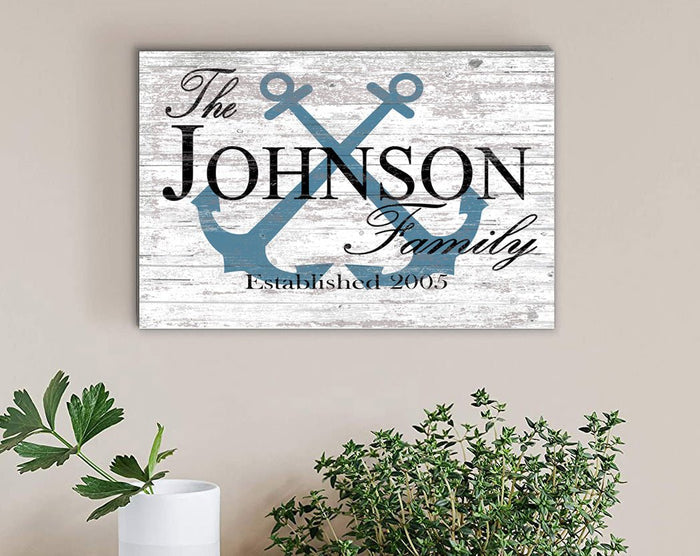 Family Name & Established Sign Anchor Design
