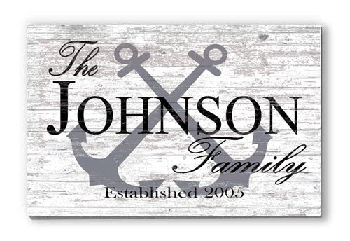 nautical theme family name sign
