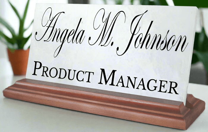 Custom Nameplate - Solid Marble - Personalized Desk Name Plate - Broad Bay Personalized Gifts Shipped Fast