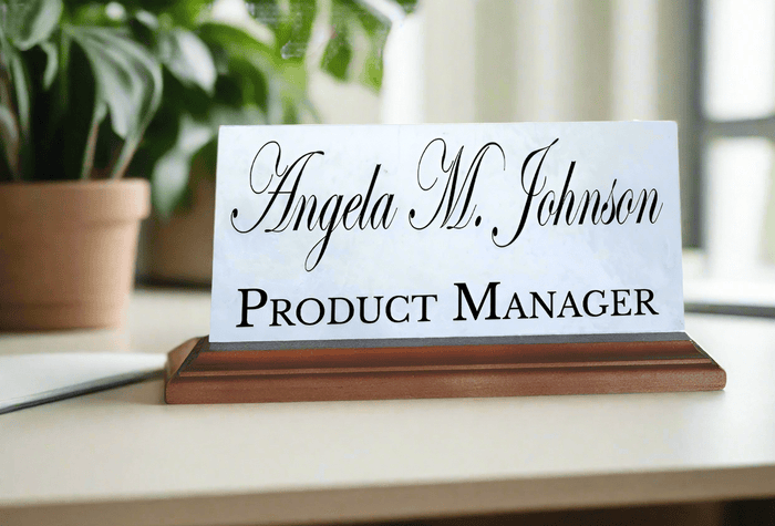 Custom Nameplate - Solid Marble - Personalized Desk Name Plate - Broad Bay Personalized Gifts Shipped Fast
