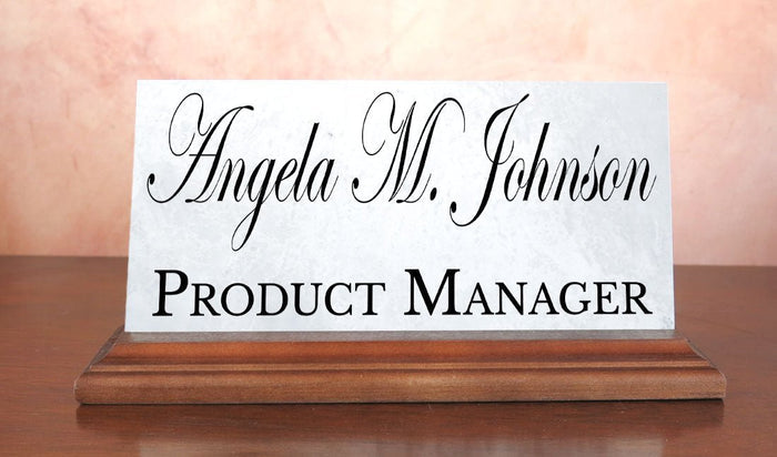 Custom Nameplate - Solid Marble - Personalized Desk Name Plate - Broad Bay Personalized Gifts Shipped Fast