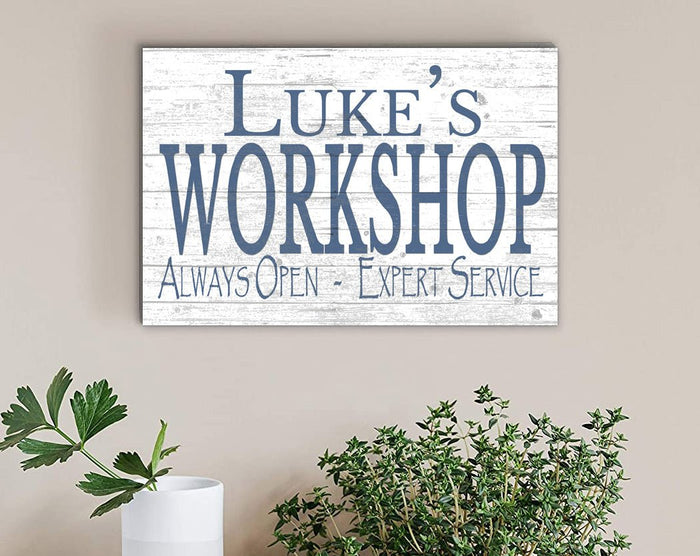 Custom Workshop Sign Personalized Man Cave Gift - Broad Bay Personalized Gifts Shipped Fast