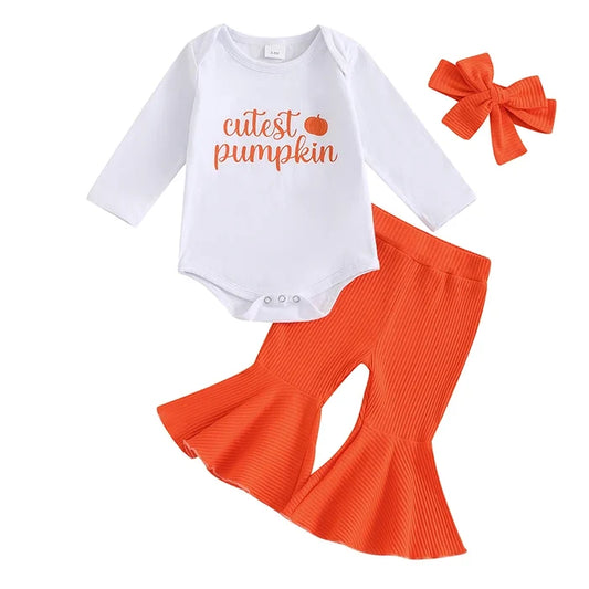 CUTEST PUMPKIN Ribbed Bellbottoms Outfit
