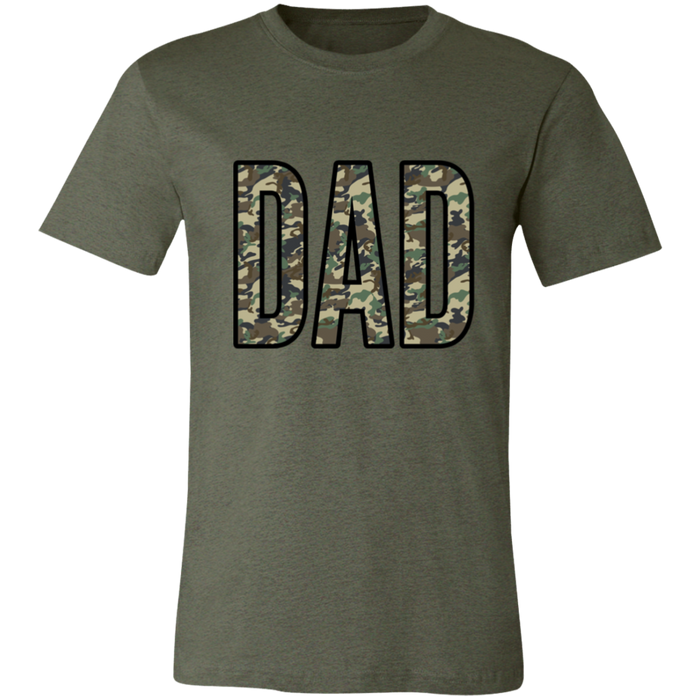 Dad Camo graphic t-shirt in Heather Military Green