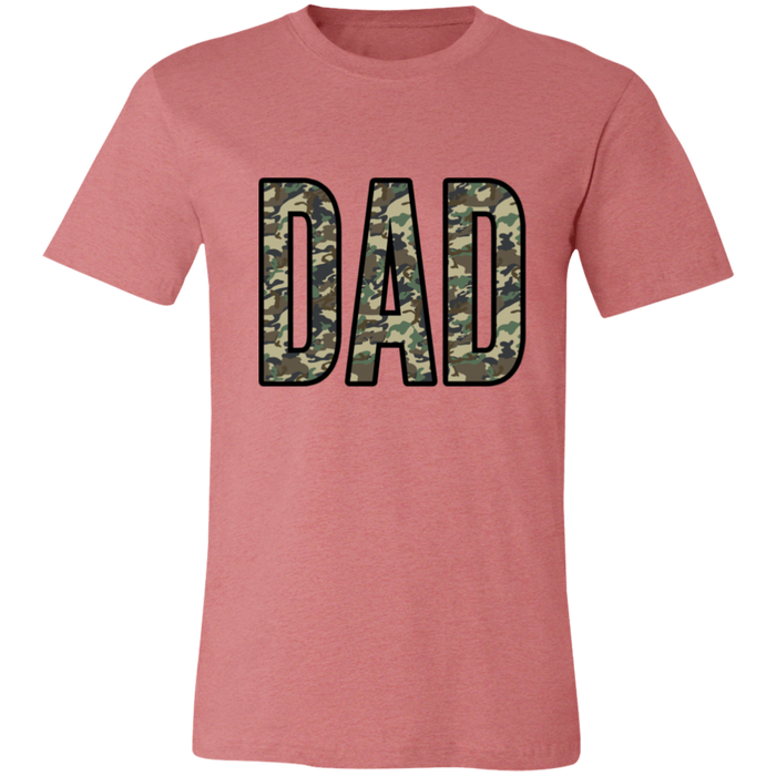 Dad Camo graphic t-shirt in Heather Mauve