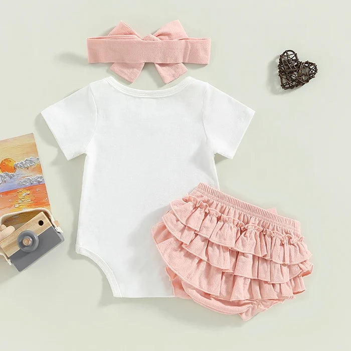 Daddy’s Girl 3PC Baby Outfit – Father’s Day Bodysuit, Skirt & Headband Set for Baby Girls