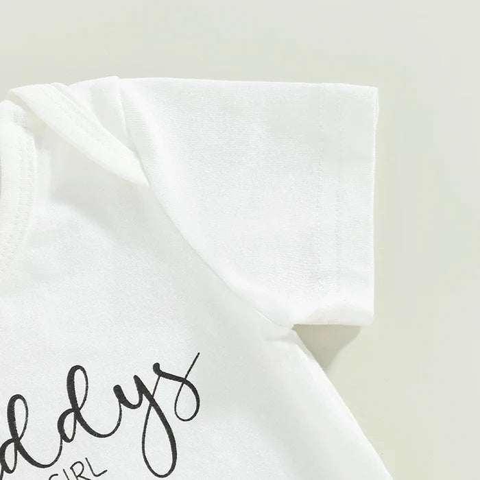 Daddy’s Girl 3PC Baby Outfit – Father’s Day Bodysuit, Skirt & Headband Set for Baby Girls