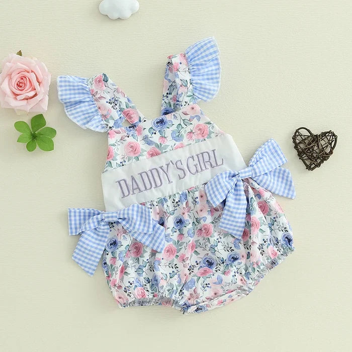 DADDY'S GIRL Floral Romper