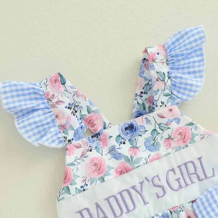 DADDY'S GIRL Floral Romper