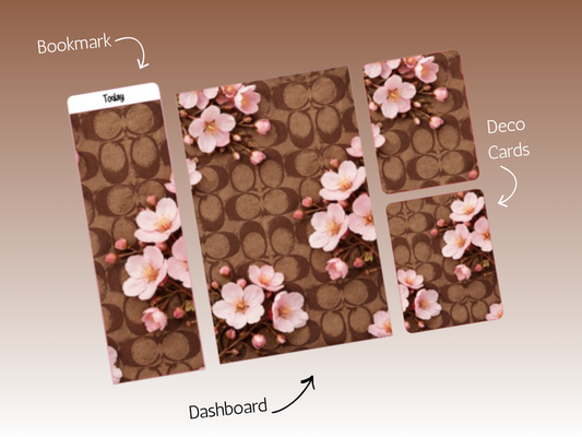 Dash Bundle | A5 Rings | Brown Coach Cherry Blossom