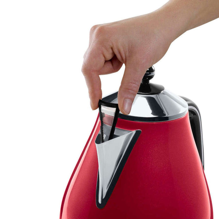 Delonghi 1.7 L Red Kettle | KBOM3001.R DeLonghi Kettle Euronics Ireland
