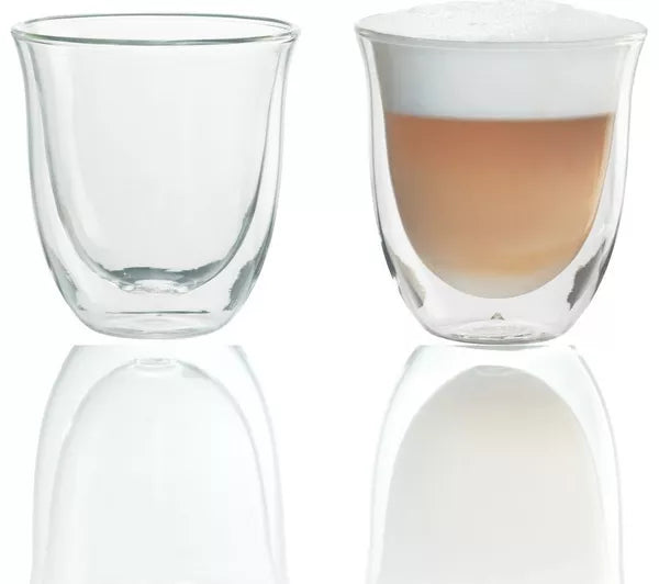 DELONGHI Fancy Collection DLKC302 Double Wall Coffee Glasses - Set of 6  Borosilicate glass