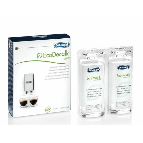 De'Longhi Mini EcoDecalk Descaling Solution - For Coffee Machines, 100ml, 2 Pack