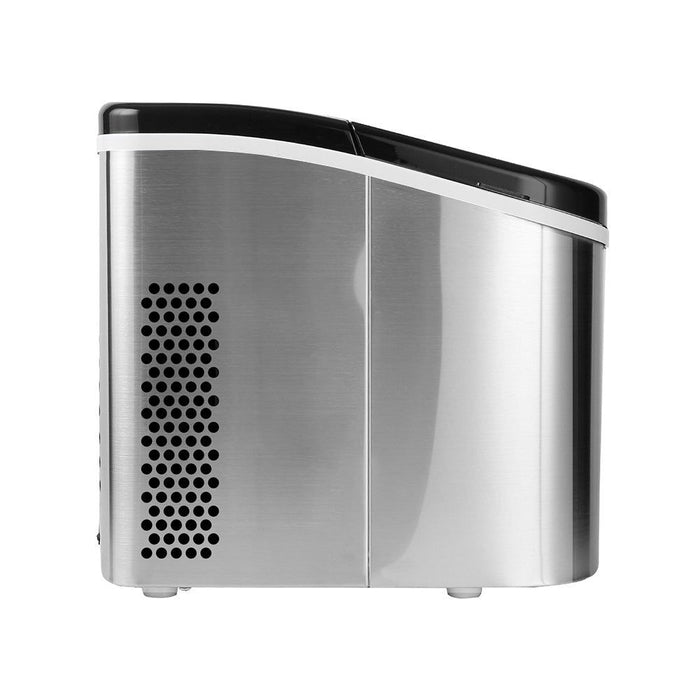 Devanti 2.4L Stainless Steel Portable Ice Cube Maker -Home Living Store - -