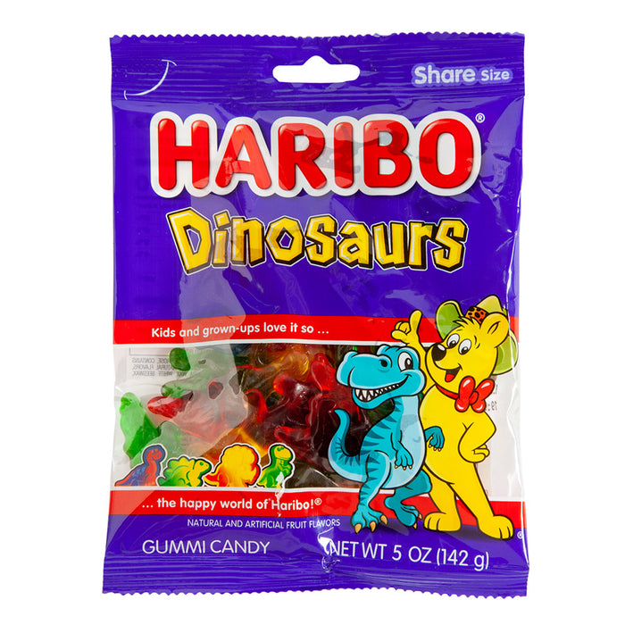 Dinosaurs Haribo Gummi Candy 5oz Bag - 12ct