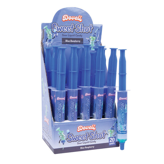 Doveli Blue Raspberry Sweet Shot Candy - 20 Count