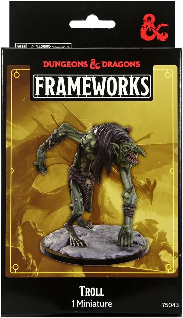 Dungeons & Dragons Frameworks: Troll Unpainted Polystyrene Miniature Figure
