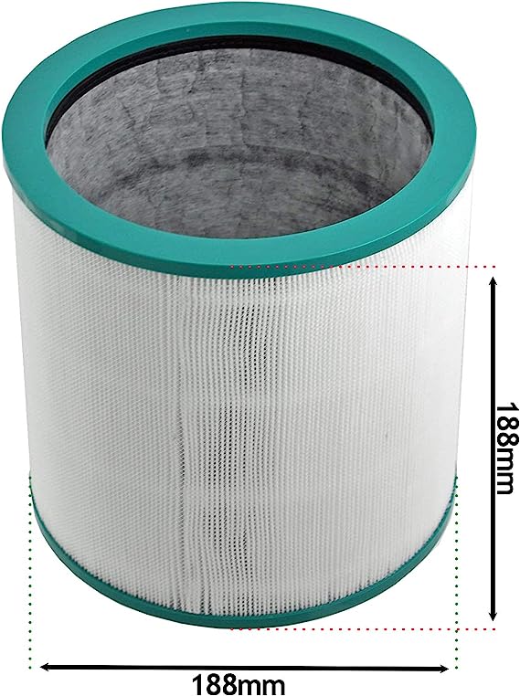 Dyson Pure Cool Link Tower Fan 360° Glass Hepa Filter Assembly | Air Filter Purifier AM11 TP00, TP01, TP02, TP03 Pure Cool Link Tower Air Purifier BP01 AM11   | Compatible 360° Glass Hepa Filter | 968707-04 96870704 968708-04 96870804 969048-01 96904801