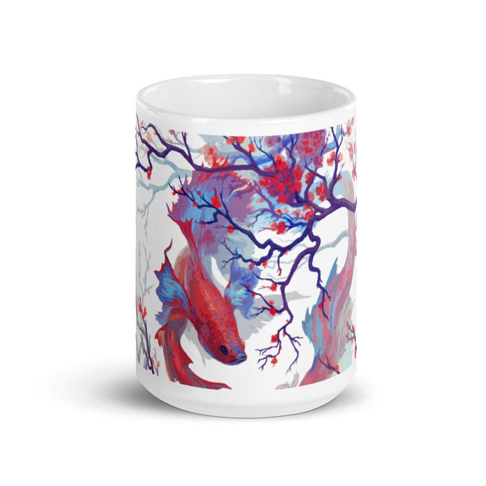 Ebb and Flow White glossy mug - BoxWood Board Designs - 11oz - -