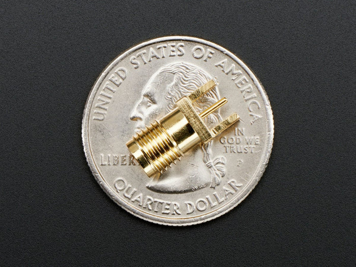 Edge-Launch SMA Connector for 1.6mm / 0.062" Thick PCBs by The Pi Hut - The Pi Hut