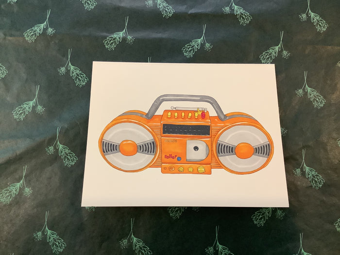 Stereo/Boombox / Blank / Orange