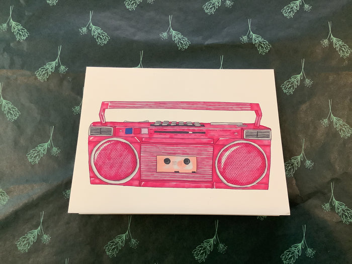 Stereo/Boombox / Blank / Hot pink