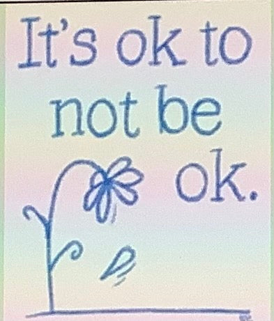Wilting Flower / It’s ok not to be ok / Blue/White