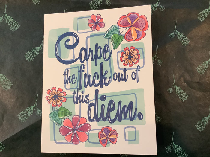 Boxes and Flowers / Carpe the fuck out of this diem. / Mint
