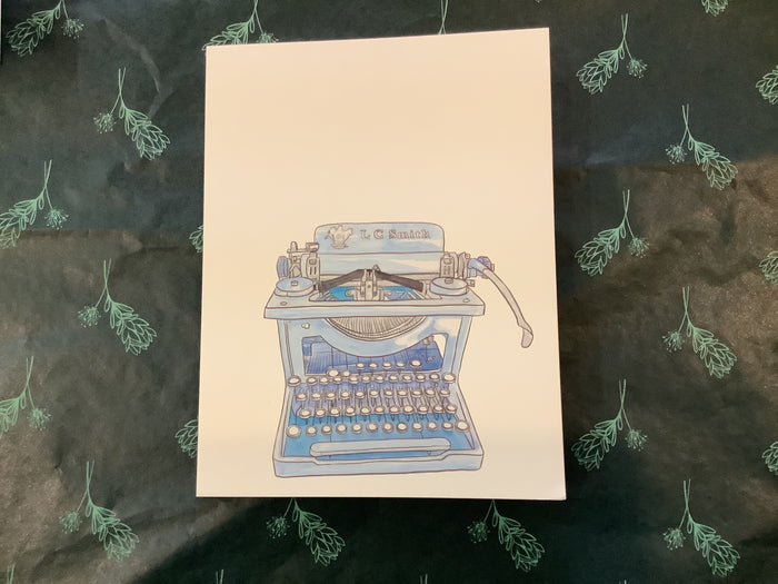 Typewriter / You’re just my type. / Blue
