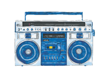 Blue Stereo/Boombox