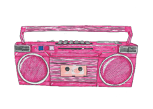 Pink Stereo/Boombox